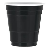 Verres à shooter en plastique - Noir – 20/Pqt