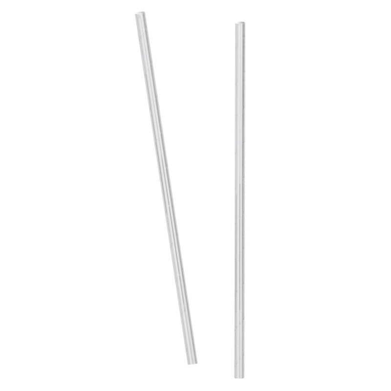 Pailles en papier - Argent - 10/Pqt