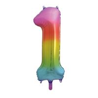 Mylar supershape - Chiffre 1 - Multicolore - 34"