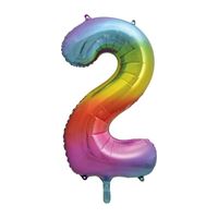 Mylar supershape - Chiffre 2 - Multicolore - 34"