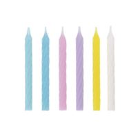 Bougies d’Anniversaire - Couleurs Pastel - 24/Pqt