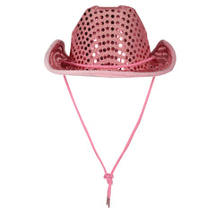 Chapeau de Cow-Boy Rose À Sequins