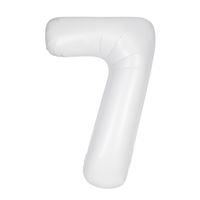 Mylar Supershape Chiffre 7 - Blanc Mat - 34" - 1/Pqt