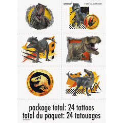 Tatouages - Le Monde Jurassique 3 - 24/Pqt