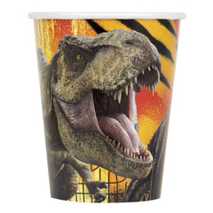 Verres en Papier - Le Monde Jurassique 3 - 9oz - 8/Pqt