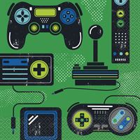 Serviettes de Table - Anniversaire gamer - 16/Pqt