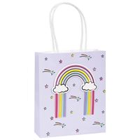Sacs à surprises licornes étoilées avec pompons en ruban – 3/Pqt