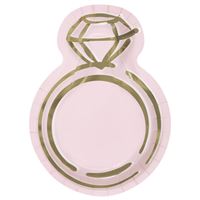 Assiettes en forme de bague - Métallique - 9,25" - 8/Pqt