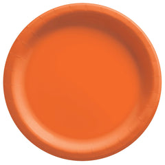 Assiettes à Repas - Orange - 9" - 20/Pqt