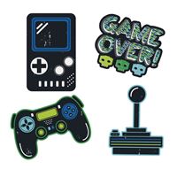 Autocollants muraux - Anniversaire de gamer - 4/Pqt