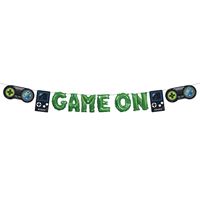 Mini bannière en ballons aluminium - Game On - Anniversaire gamer