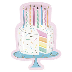 Assiettes en forme de gâteau - 9" - 8/Pqt