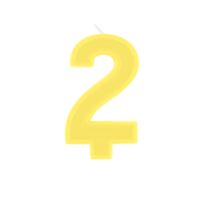 Chandelle d'anniversaire Avec Bordure - Chiffre 2