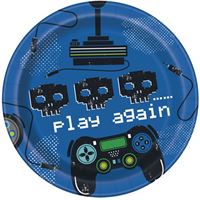 Assiettes à Dessert - Anniversaire gamer - 7" - 8/Pqt
