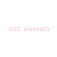 Guirlande - Just Married - en feutre rembourrée - Rose