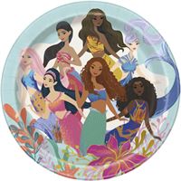 Assiettes à Dessert - Disney La Petite Sirène - 7" - 8/Pqt
