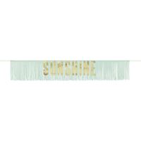 Guirlande à franges et lettres - Sunshine - en feuille dorée - 4'