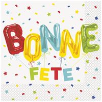 Serviettes de Table - Bonne Fête Éclatantes - 16/Pqt