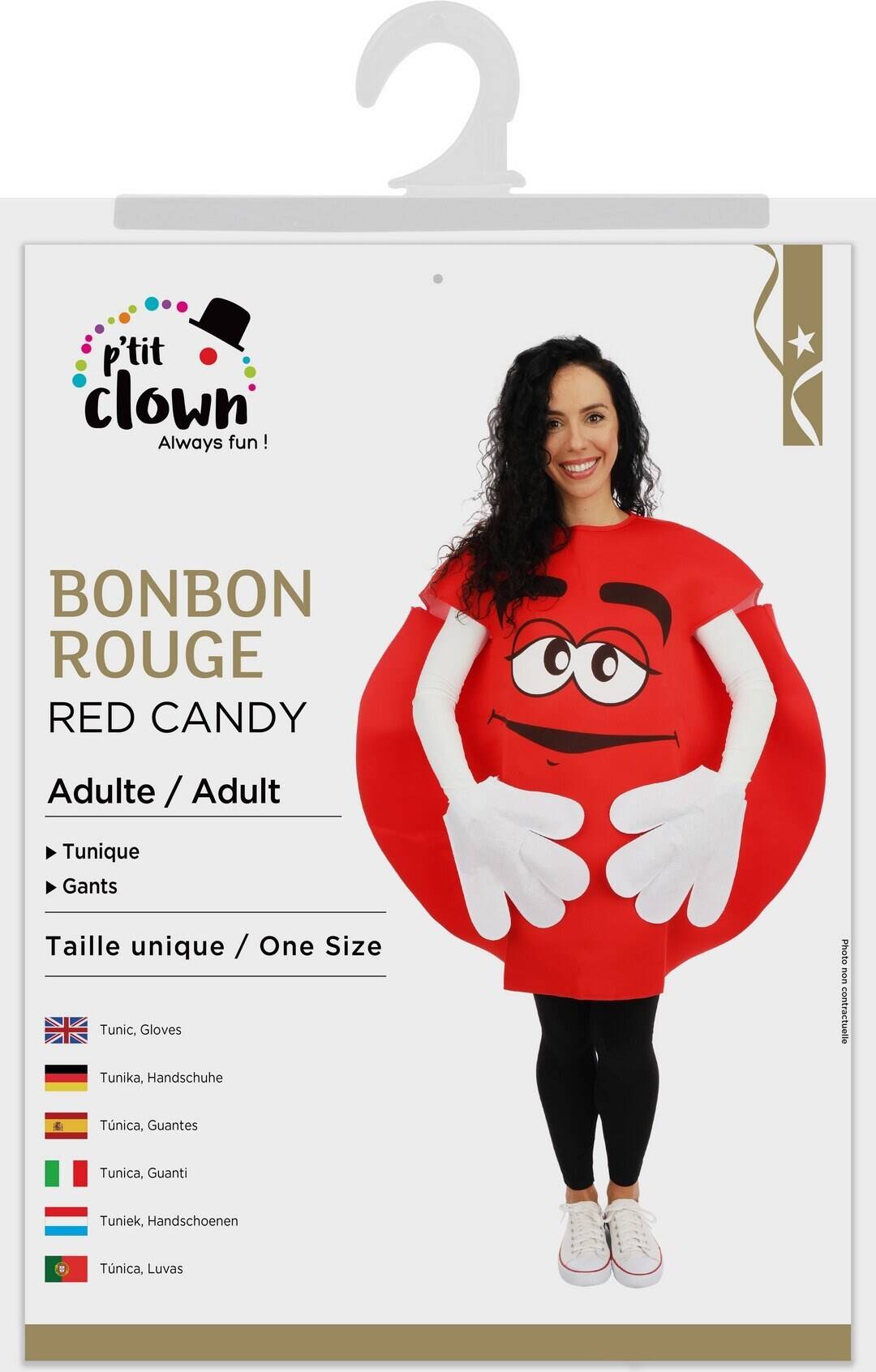 Costume Adulte - Bonbon Rouge