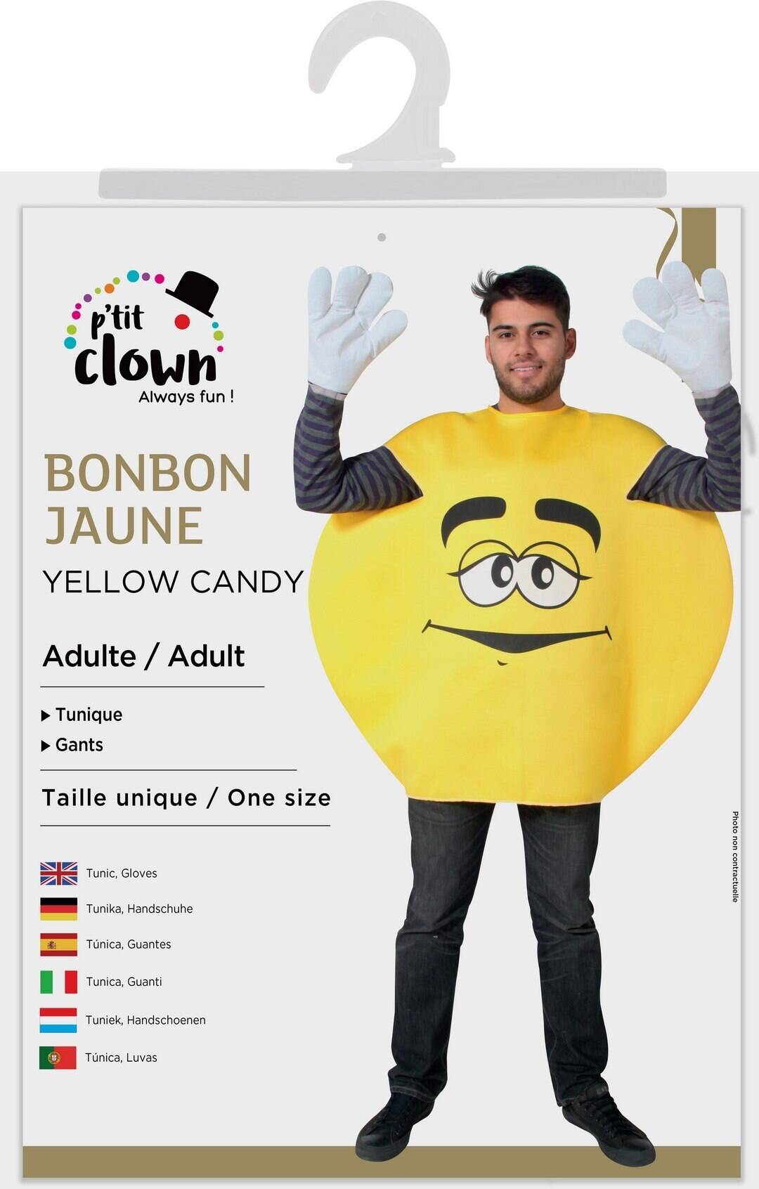 Costume Adulte - Bonbon Jaune