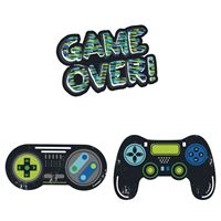Autocollants Géants en Vinyle – Gamer Birthday – 3/Pqt