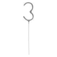 Feux de bengale pour gâteau - Chiffre 3 - 7"