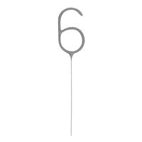 Feux de bengale pour gâteau - Chiffre 6 - 7"