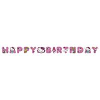 Bannière articulée - Happy Birthday - Hello Kitty - 6.25'