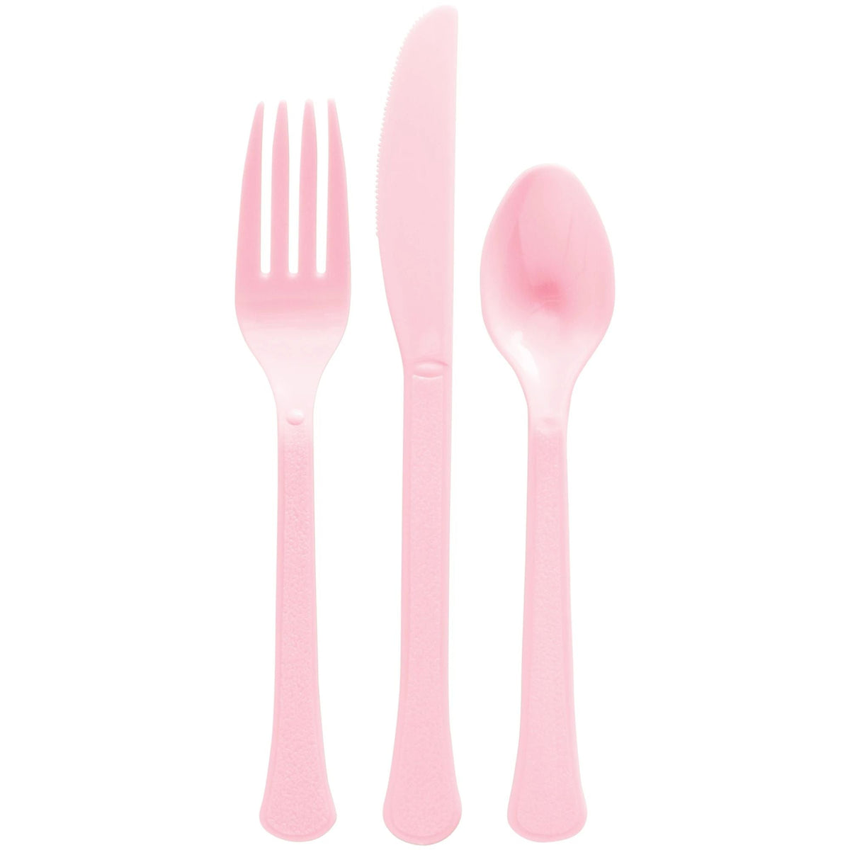 Ustensiles réutilisables - Rose - 24/Pqt