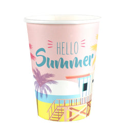 Verres en papier - Été multicolore - 10/Pqt