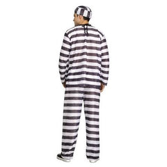 Costume Homme – Prisonnier rayé - Adulte – Taille unique
