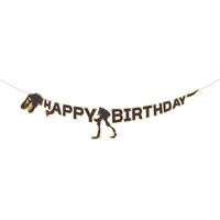 Bannière - Squelette - Le Monde Jurassique 3 - Happy Birthday - 5'
