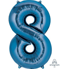 Mylar supershape - Chiffre 8 - Bleu - 34"