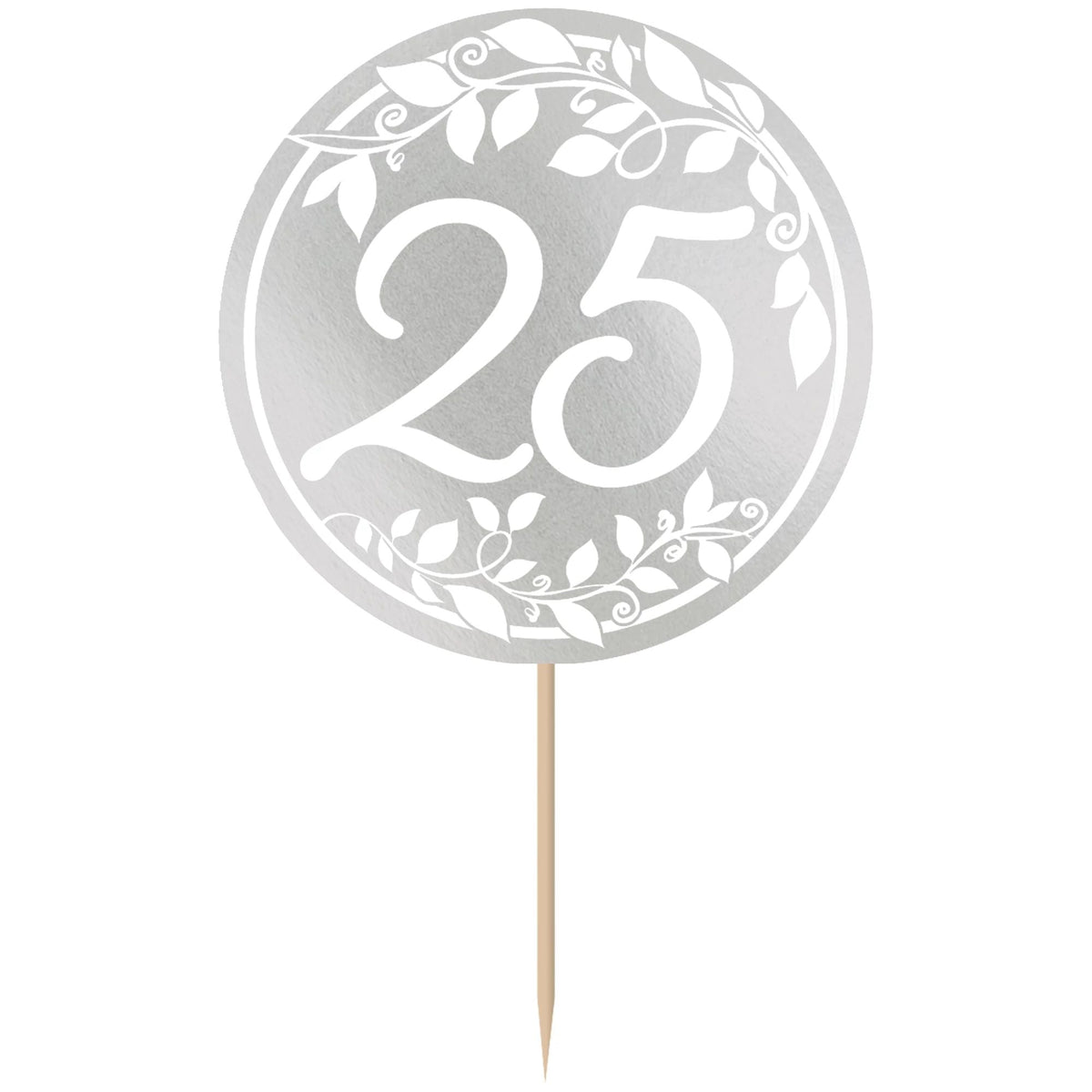 Piques à Gâteaux et/ou Fromages - argent - 25 Ans - 24/Pqt