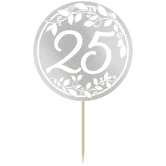 Piques à Gâteaux et/ou Fromages - argent - 25 Ans - 24/Pqt