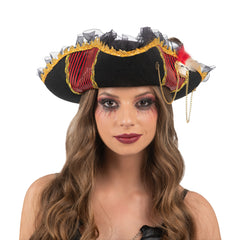 Chapeau de pirate avec crâne - Adulte