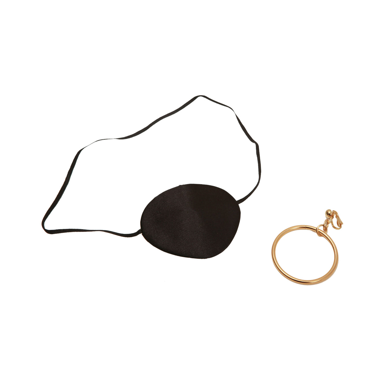 Cache-œil de pirate avec boucle d’oreille - Taille Unique