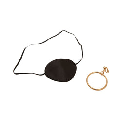 Cache-œil de pirate avec boucle d’oreille - Taille Unique