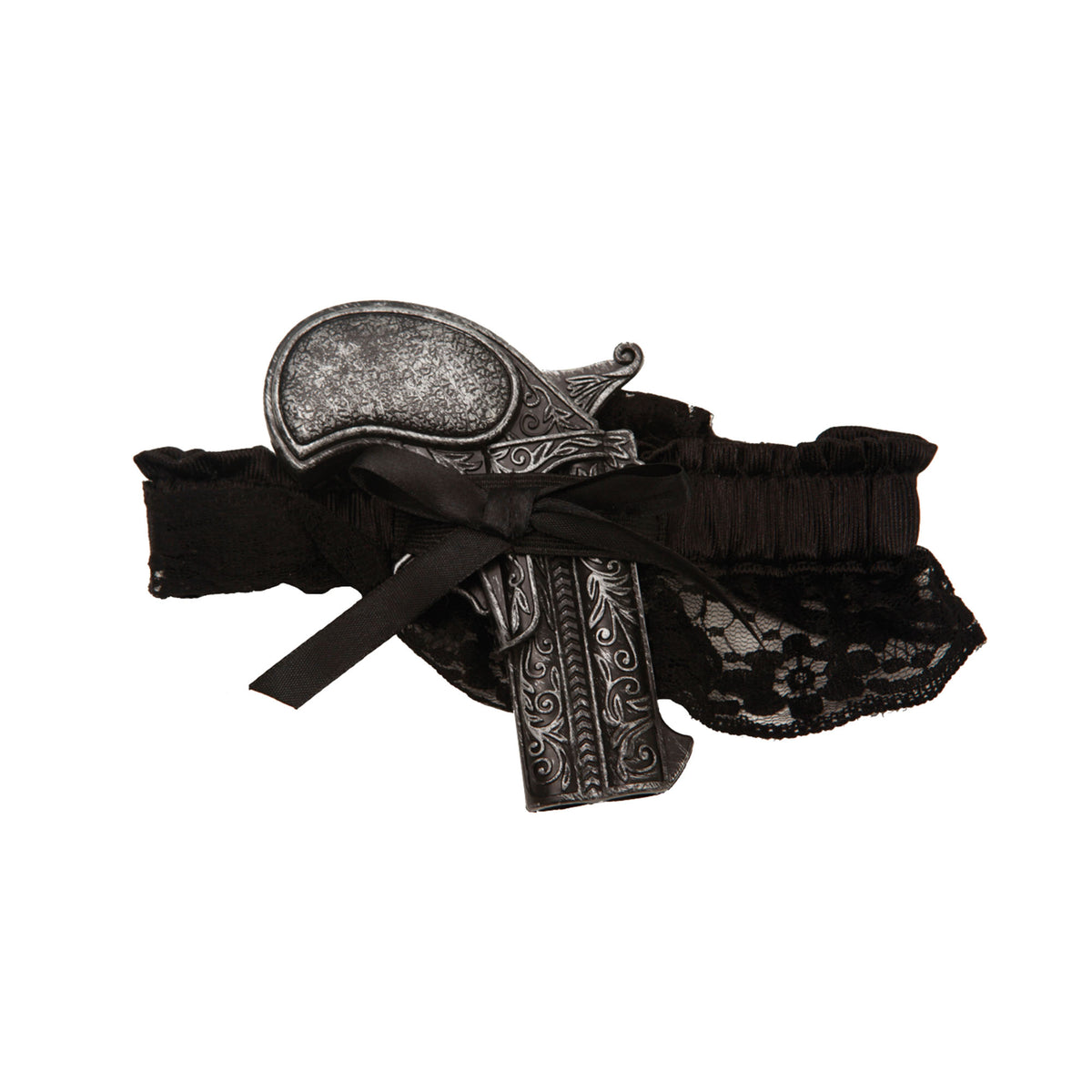 Pistolet de pirate avec jarretière - Taille Unique
