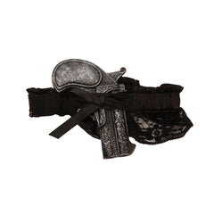 Pistolet de pirate avec jarretière - Taille Unique