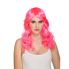 Perruque - rose bouclée