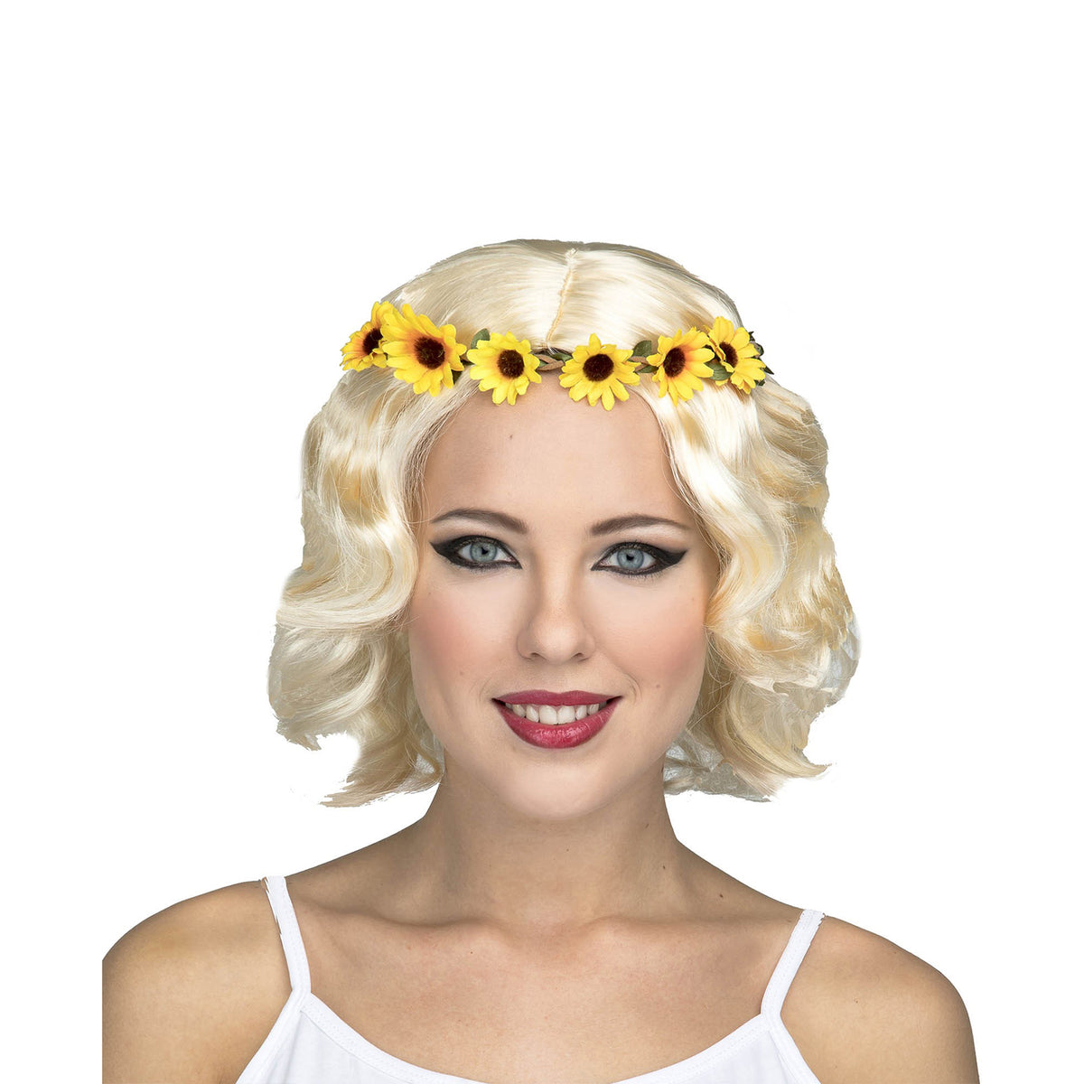 Perruque Courte - Hippie - blonde - Adulte