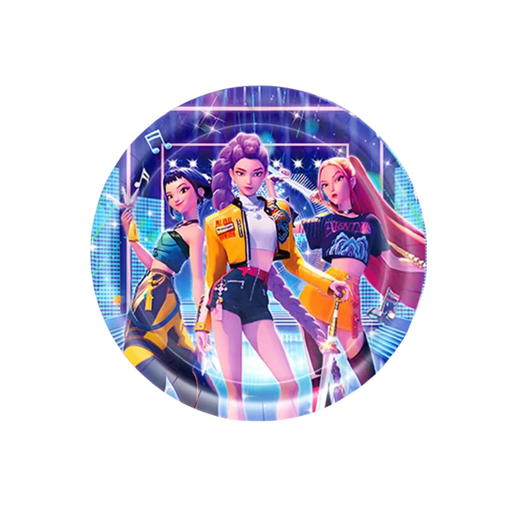 Assiettes à Dessert - K-Pop Demon Hunter - 7" - 10/Pqt J-FÊTE EXTRÊME