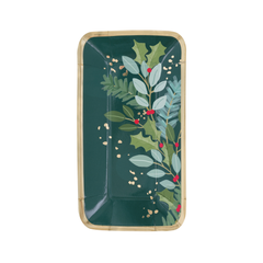 Assiettes à apéritif de Noël – Holly Days – 9" x 5" – 8/Pqt Unique