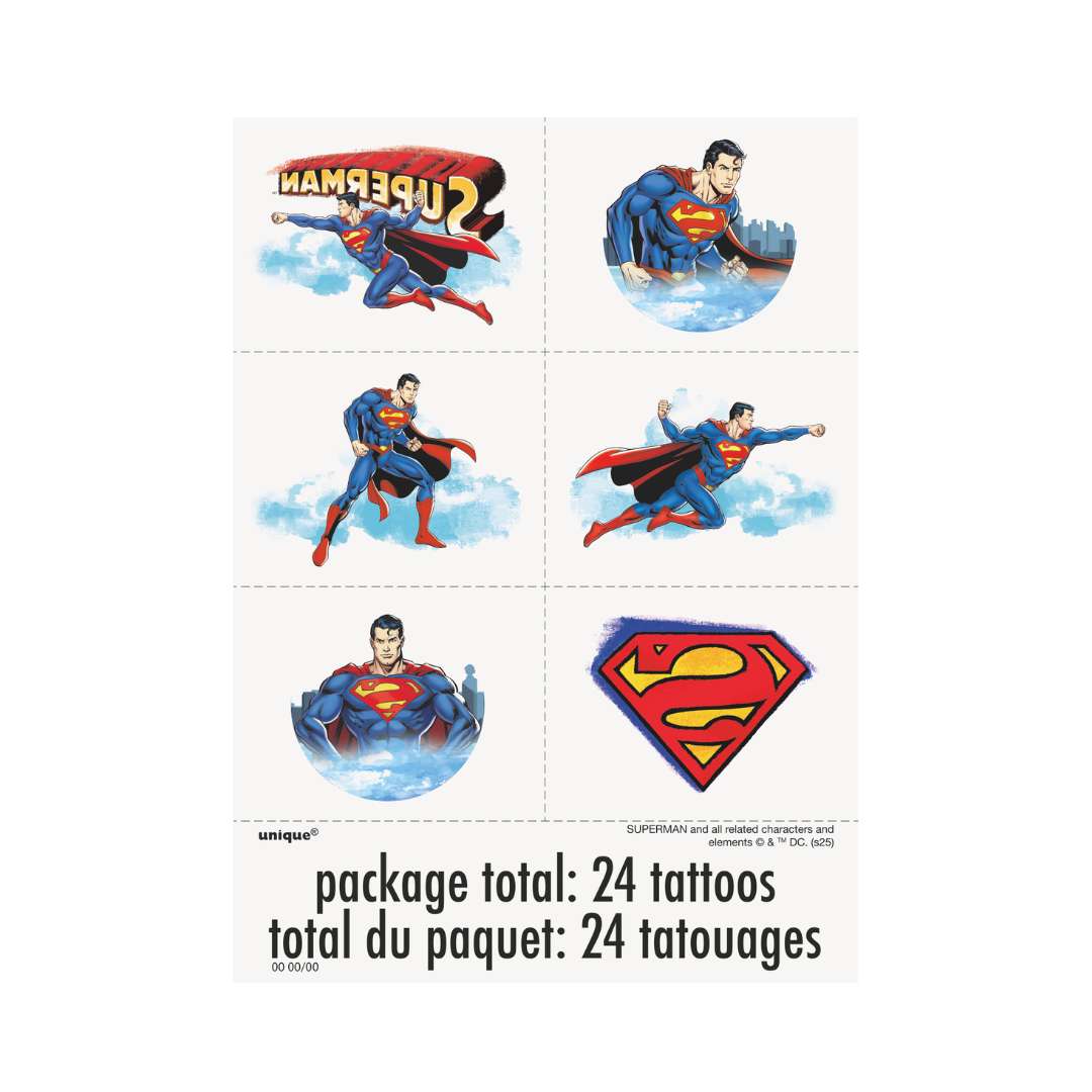 Tatouages – Superman – 24/Pqt Unique Industries
