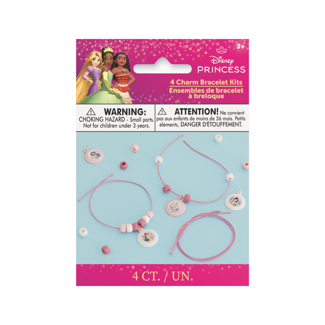 Bracelets à breloques assortis – Disney Princess Assorted – 4/Pqt Unique Industries