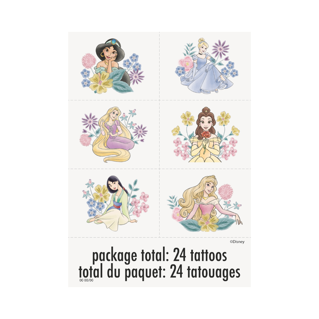 Tatouages – Disney Princess – 24/Pqt Unique Industries