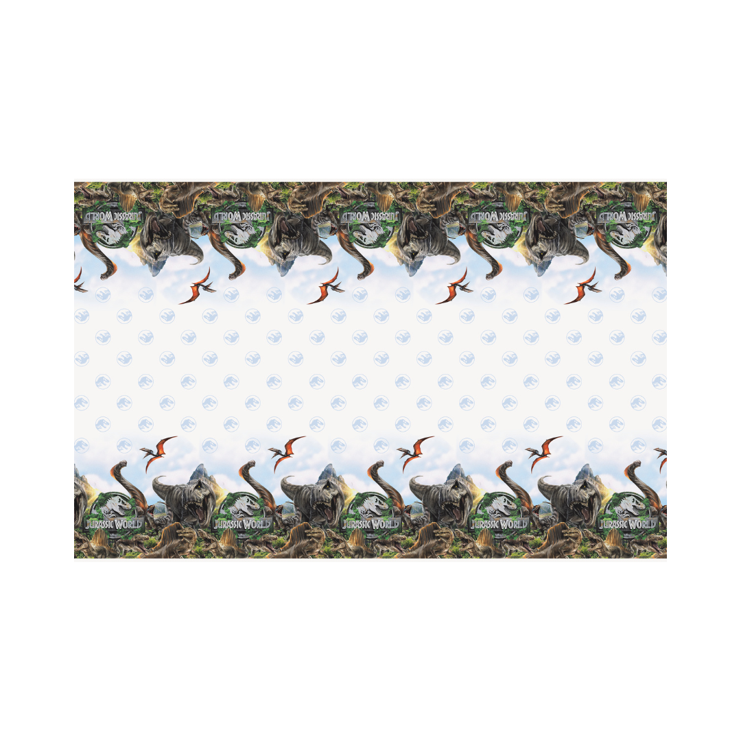 Nappe en plastique rectangulaire – Jurassic World 4 – 54" x 84" Unique Industries