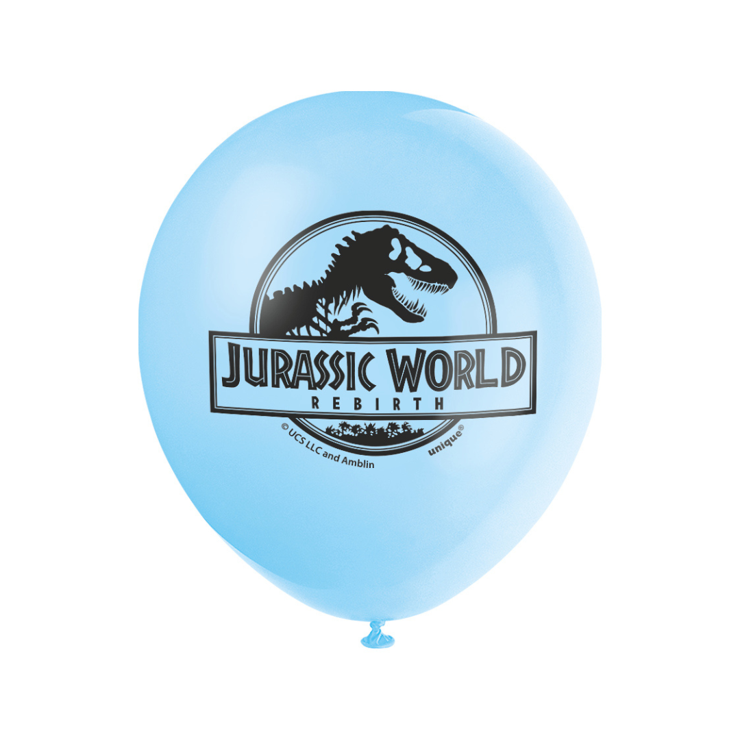 Ballons en latex – Jurassic World 4 – 12" – 8/Pqt Unique Industries