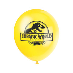 Ballons en latex – Jurassic World 4 – 12" – 8/Pqt Unique Industries